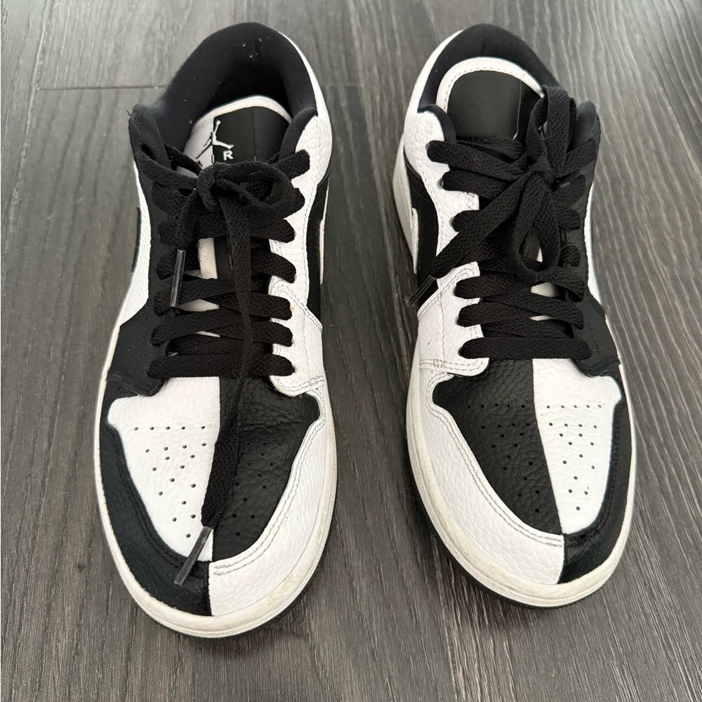 Women’s Air Jordan 1 Low SE White and Black Sneakers